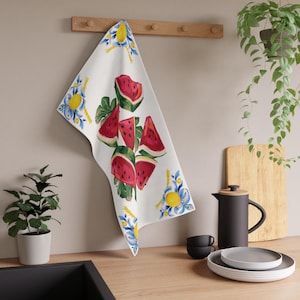 Summer Watermelon Print Kitchen Towel