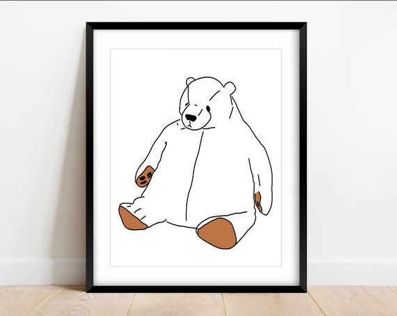 Bear Wall Art Inspired by Djungelskog IKEA Bear Toy 