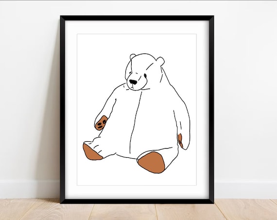 Bear Wall Art Inspired by Djungelskog IKEA Bear Toy 