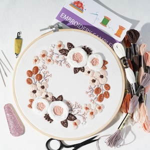 Beginner embroidery kit,Embroidery stitch sampler,Embroidery kit beginner,Embroidery starter kit