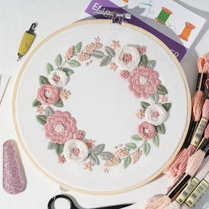 Beginner embroidery kit,Embroidery stitch sampler,Embroidery kit beginner,Embroidery starter kit