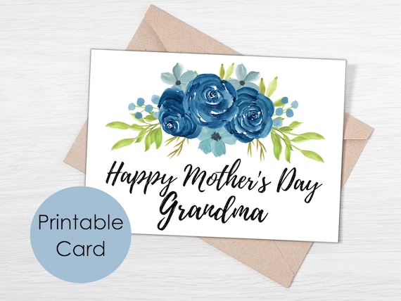 Printable Mothers Day Card for Grandma Happy Mother's - Etsy