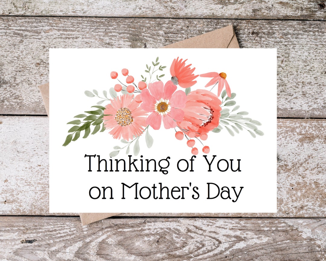 Printable Sympathy Mothers Day Card | Thinking of You on Mother's Day ...