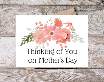 Printable Sympathy Mothers Day Card | Thinking of You on Mother's Day Card | Miscarriage Card for Bereaved Mom or Loss of Mom PF002