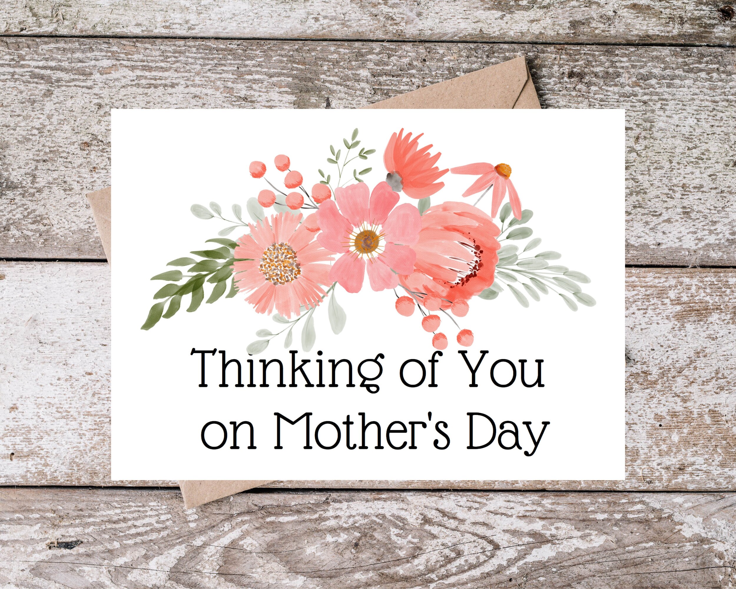 Printable Sympathy Mothers Day Card | Thinking of You on Mother's Day ...