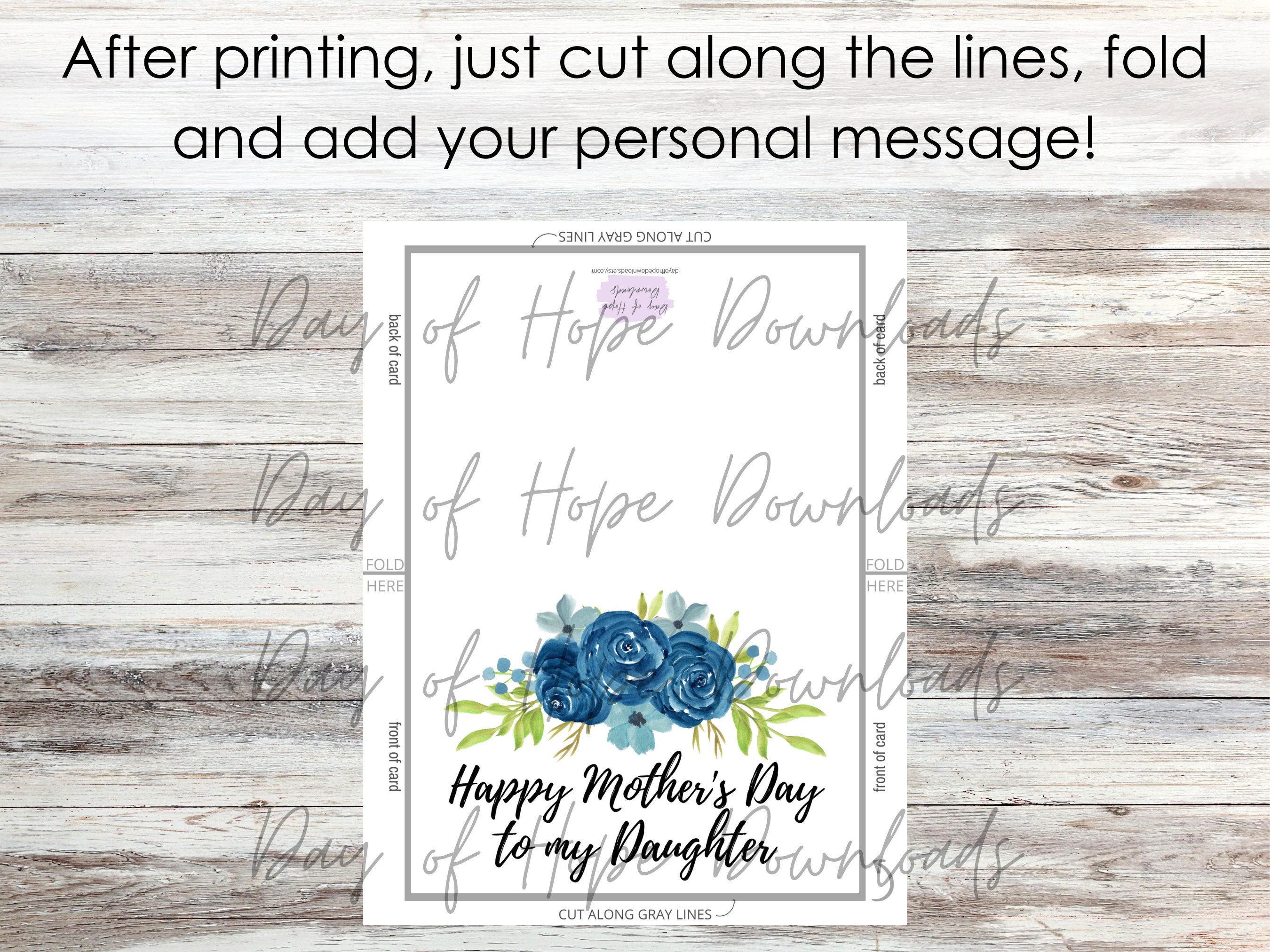 Printable Mothers Day Card for Daughter in Law | Happy Mother's Day to ...