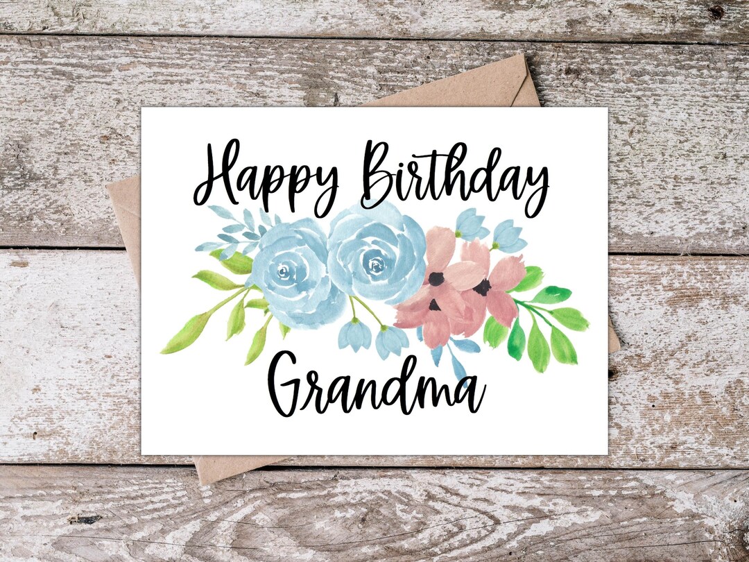 Printable Birthday Card for Grandma Happy Birthday Grandma Card ...