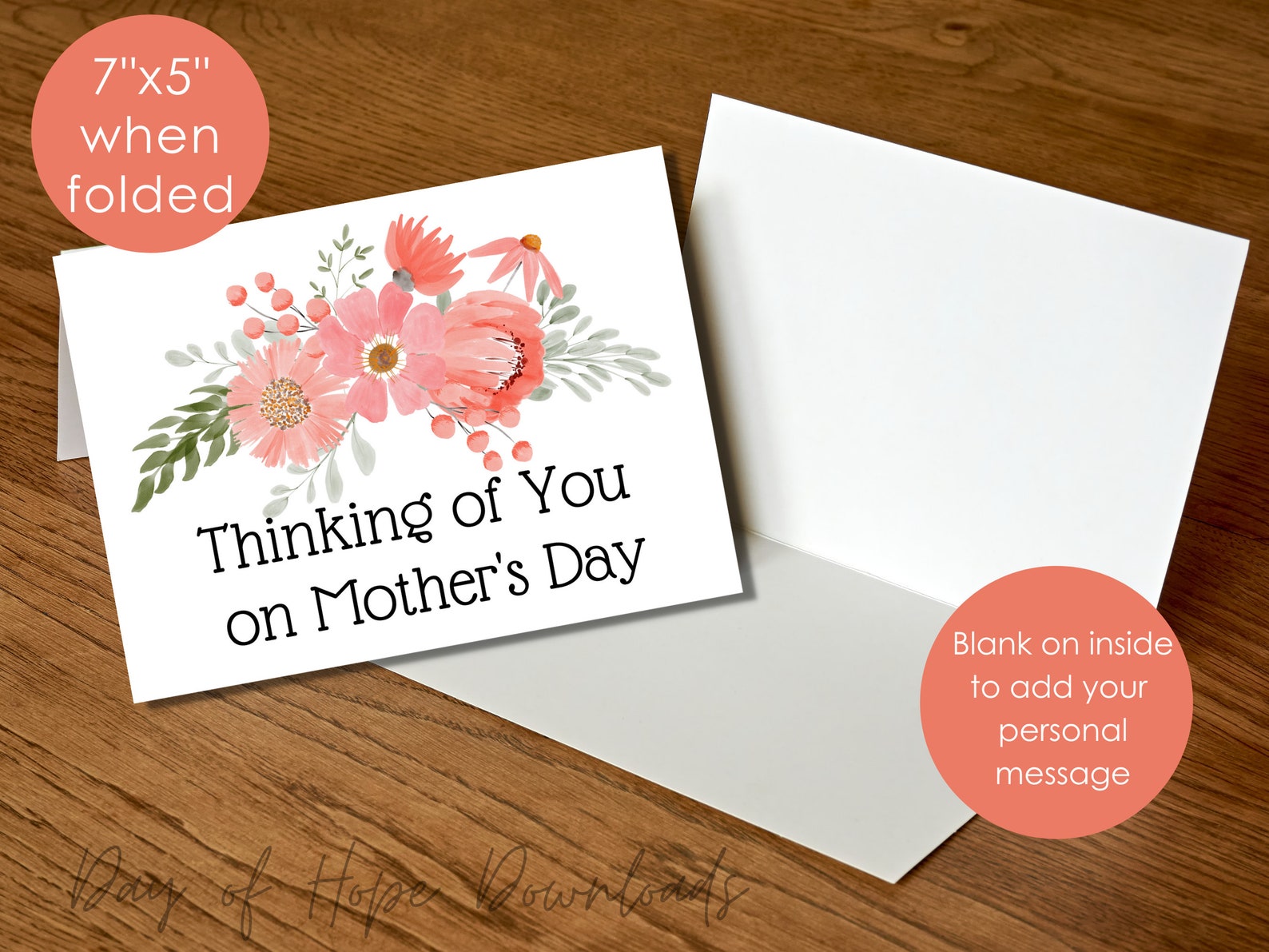 Printable Sympathy Mothers Day Card | Thinking of You on Mother's Day ...