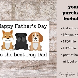 Printable Father's Day Card for Dog Dad | Happy Father's Day to the ...
