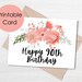 Printable 90th Birthday Card, Happy 90th Birthday Card, Grandma ...