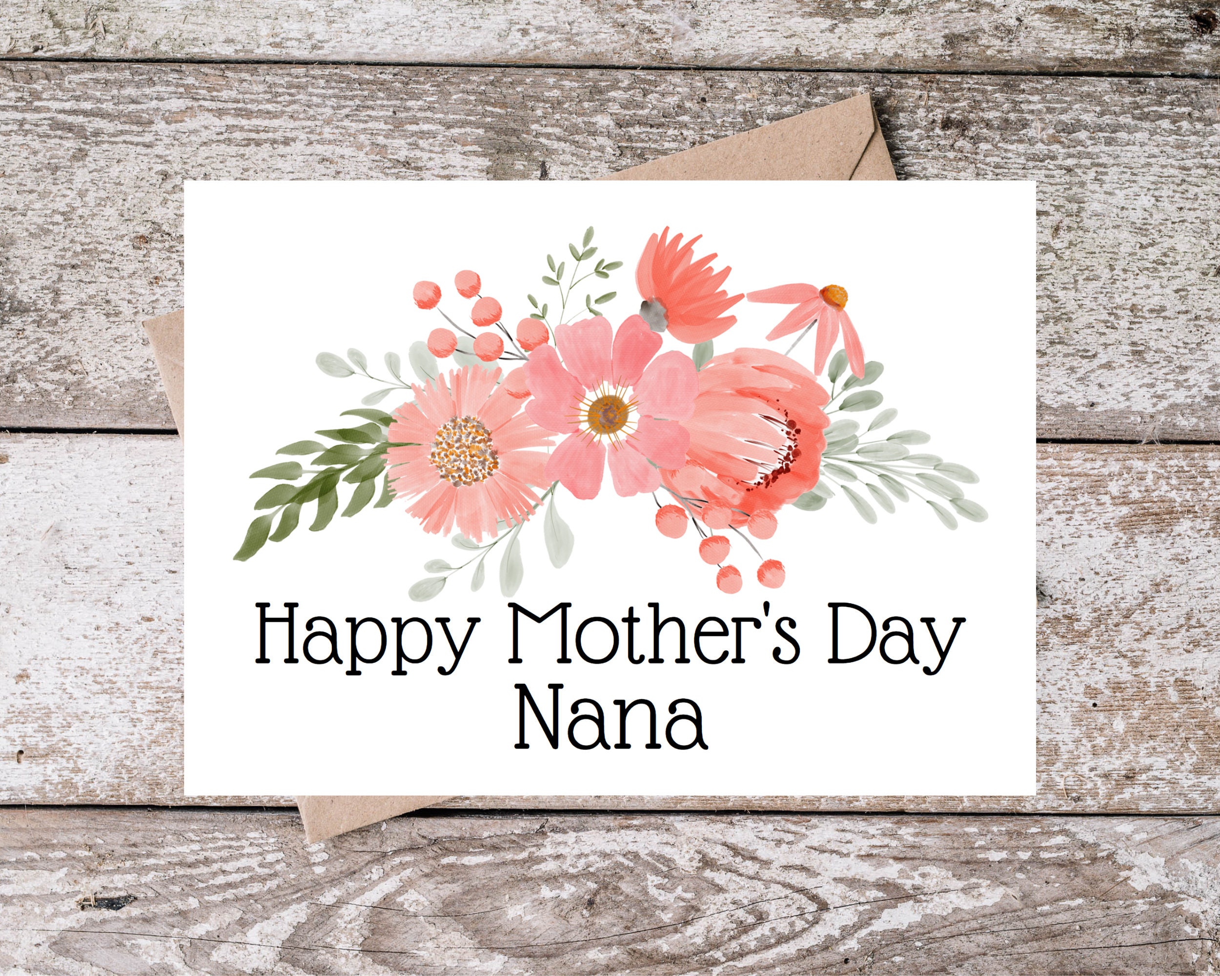 Printable Mothers Day Card for Nana | Happy Mother's Day Nana Card ...