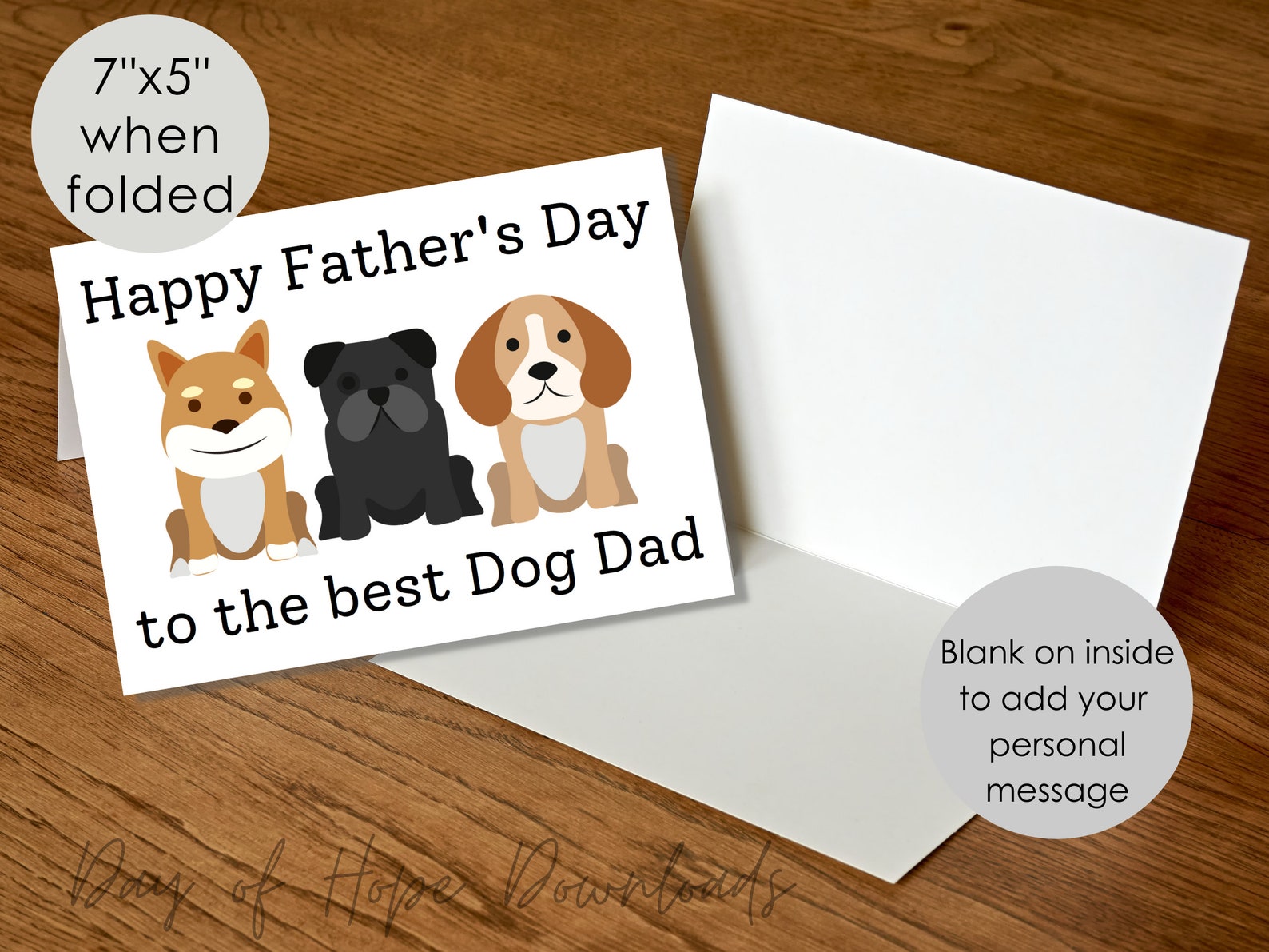 Printable Father's Day Card for Dog Dad | Happy Father's Day to the ...