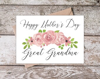 Printable Grandma Mothers Day Card for Grandma Happy Mother's Day ...