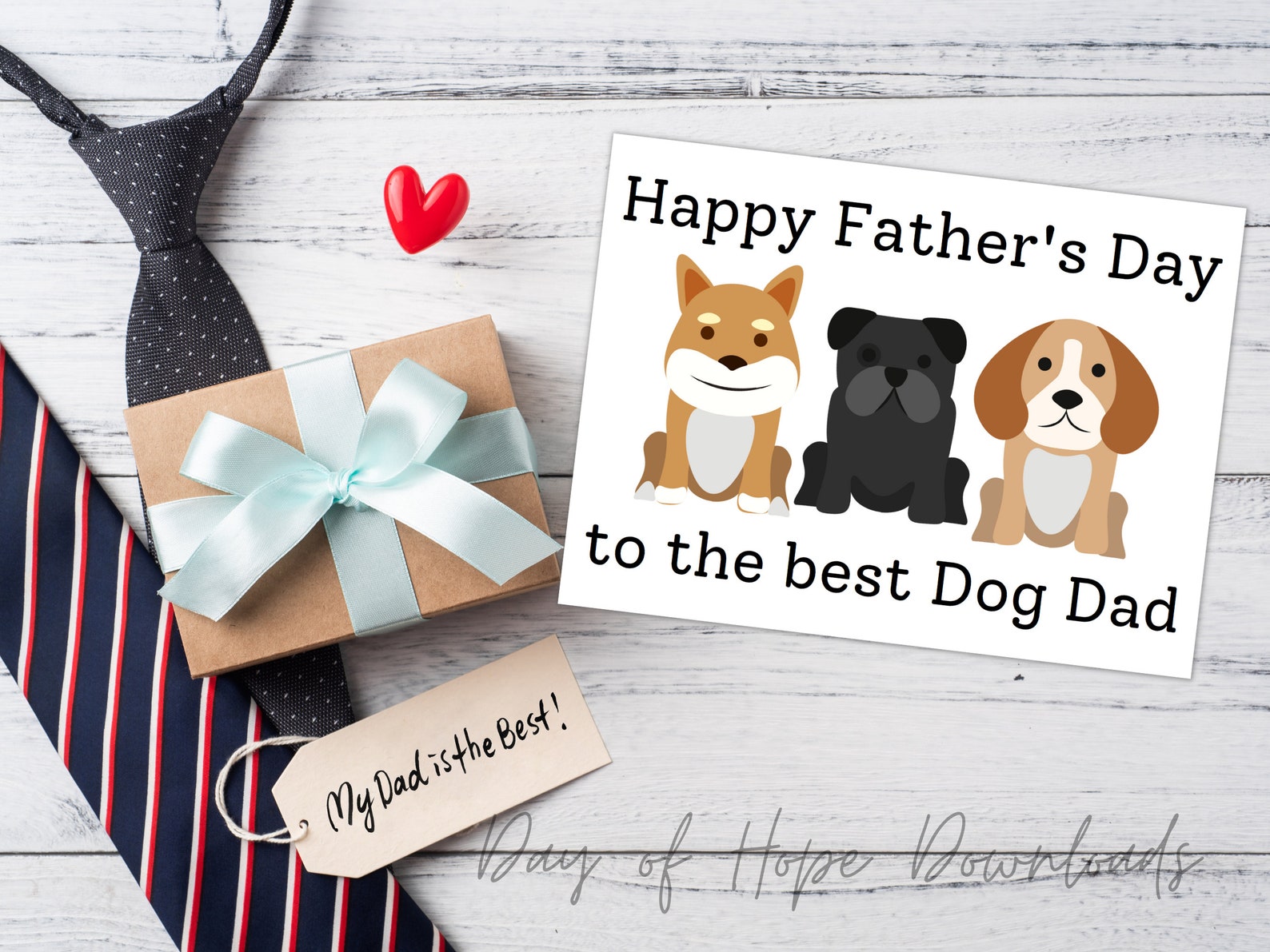 Printable Father's Day Card for Dog Dad | Happy Father's Day to the ...