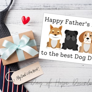 Printable Father's Day Card for Dog Dad | Happy Father's Day to the ...