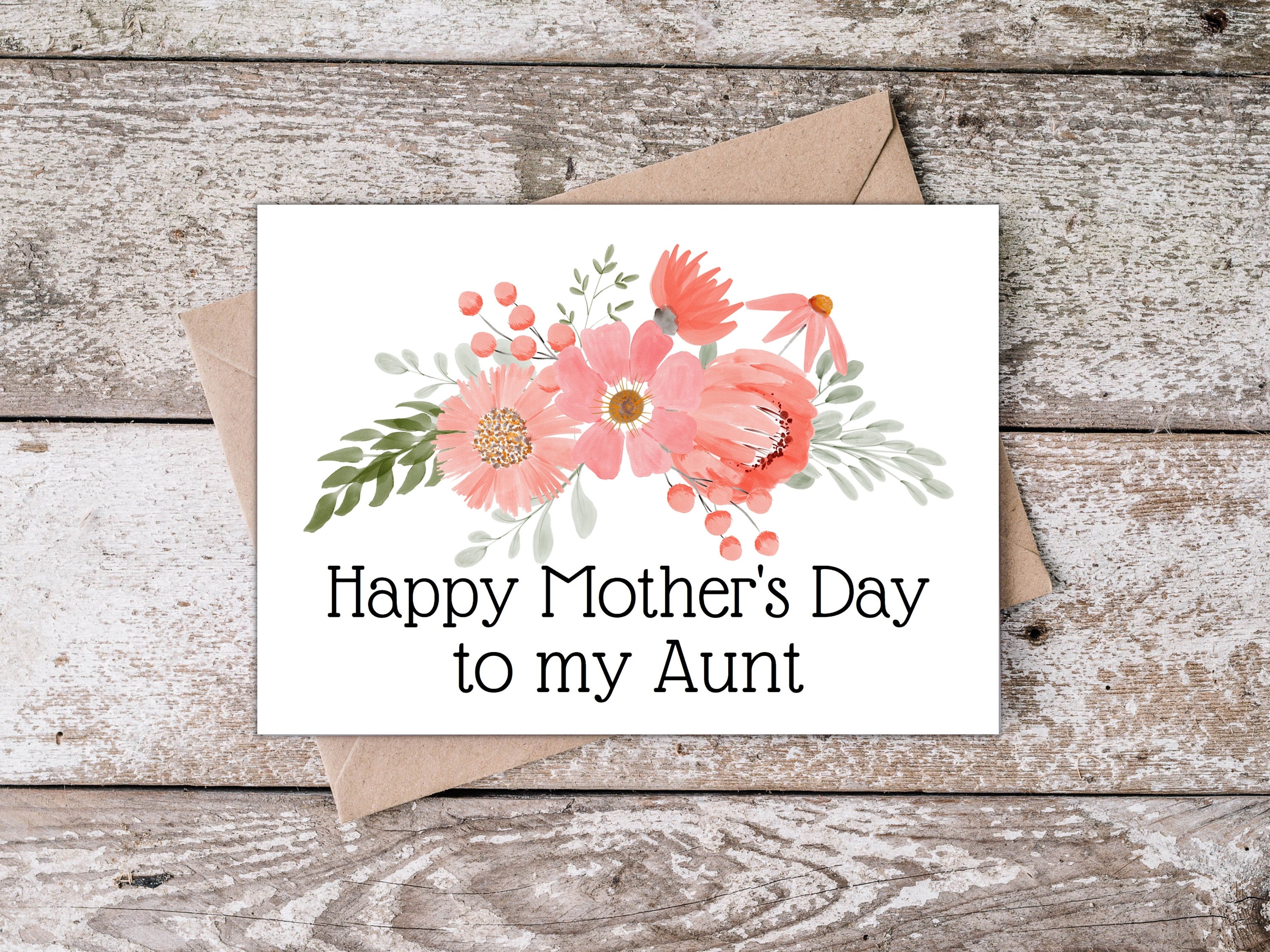 Printable Aunt Mothers Day Card Happy Mother s Day to My Aunt Aunt