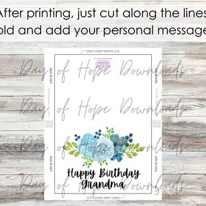 Printable Birthday Card for Grandma, Happy Birthday Grandma Card ...