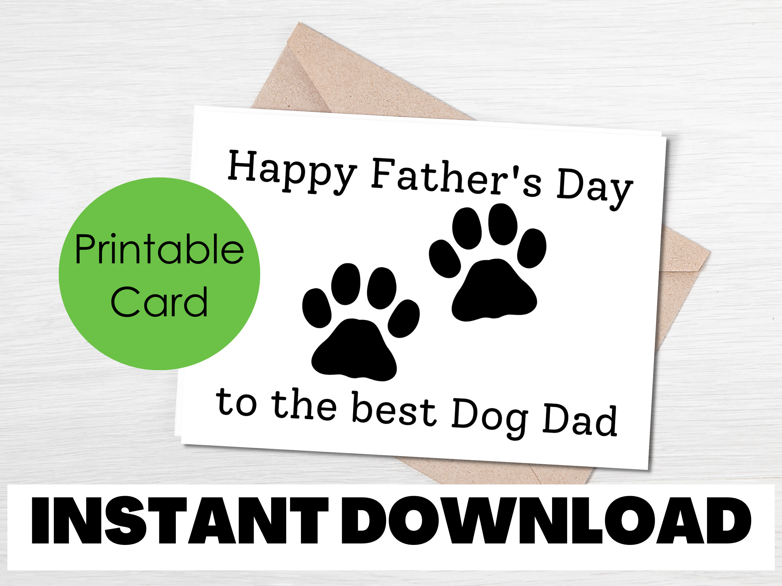 Printable Fathers Day Card for Dog Dad | Happy Father's Day to the Best ...