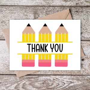 Printable Teacher Thank You Card, End of School Year Card for Teachers, Staff, Principal, Classroom Aides Assistants, Download and Print