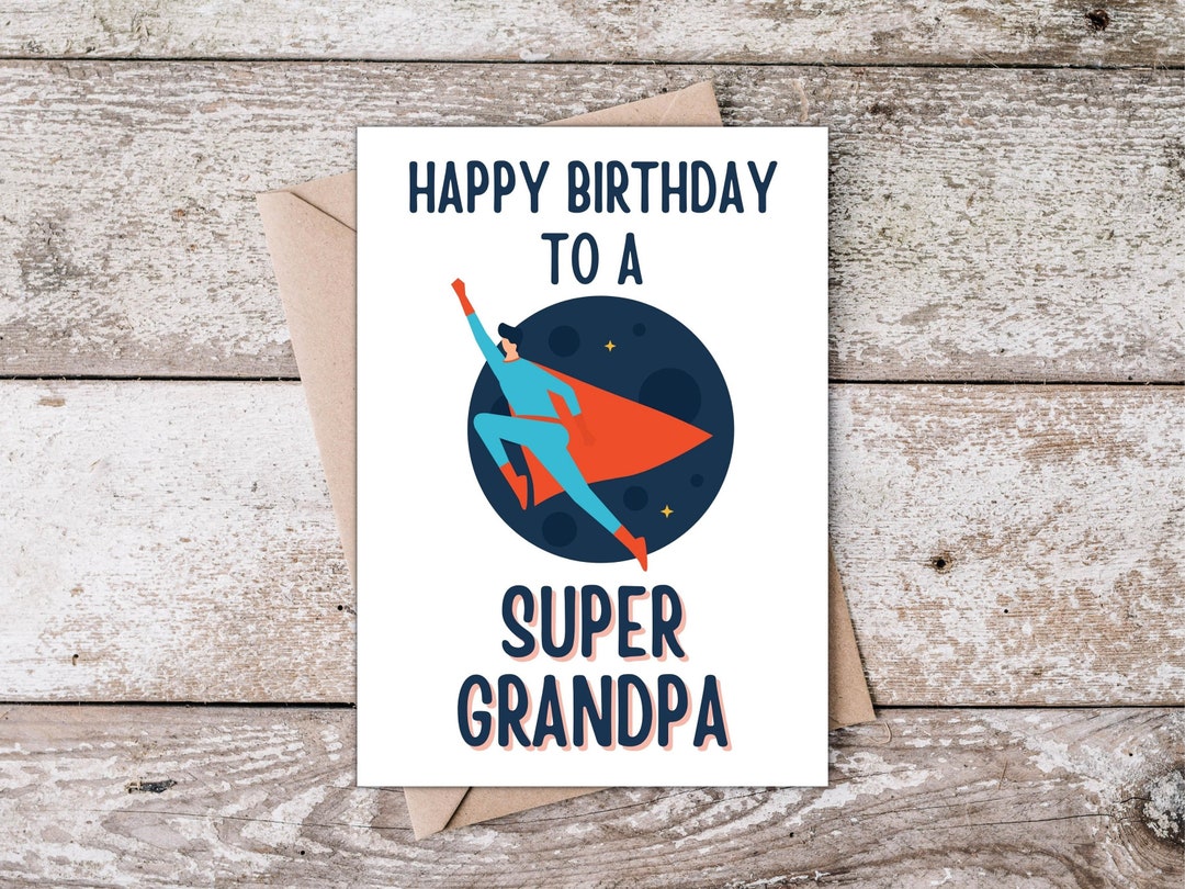 Printable Grandpa Birthday Card Happy Birthday Grandpa Card - Etsy