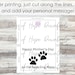 Printable Dog Mom Mothers Day Card With Pawprints | Happy Mother's Day ...