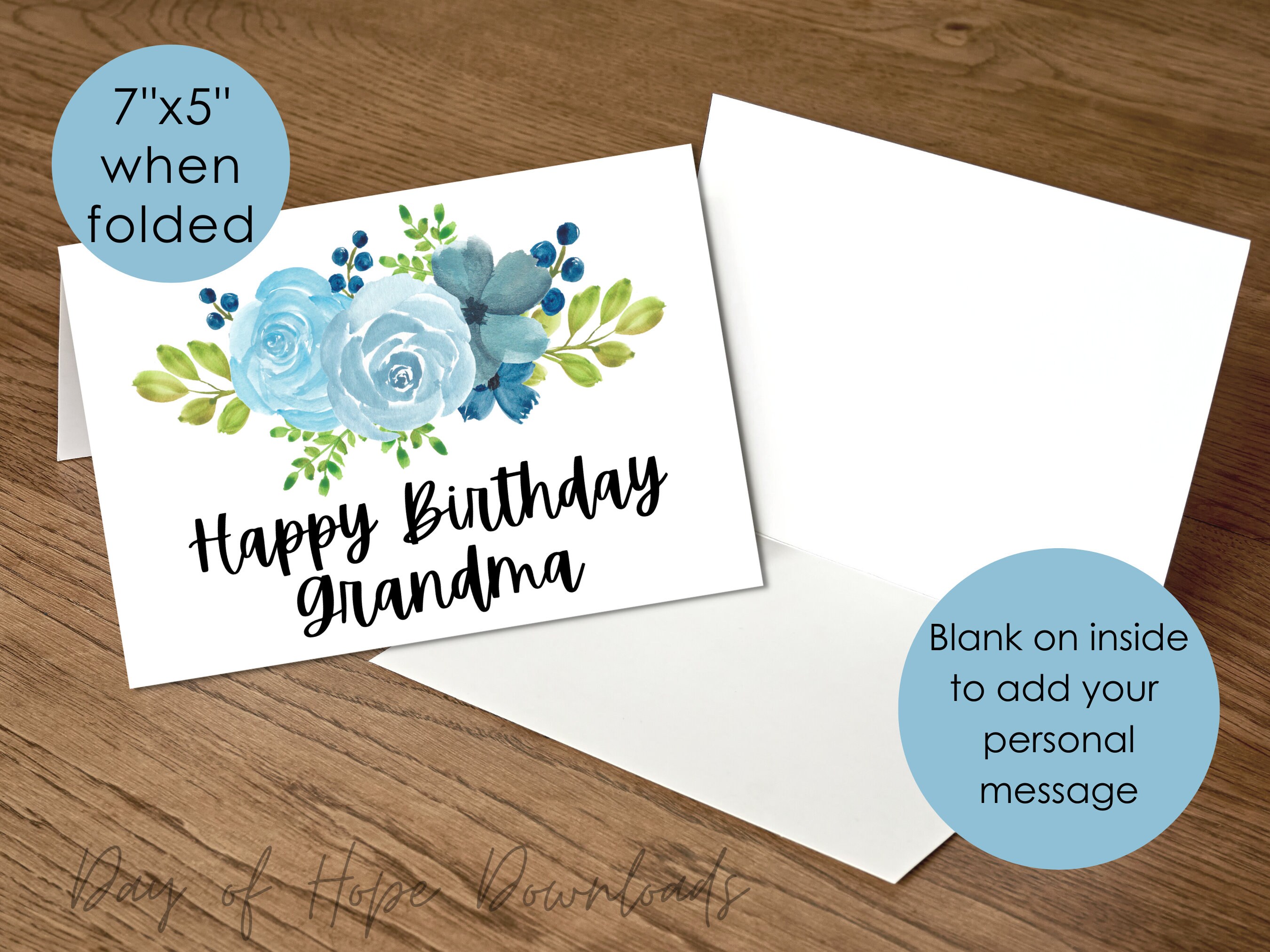 Printable Birthday Card for Grandma, Happy Birthday Grandma Card ...