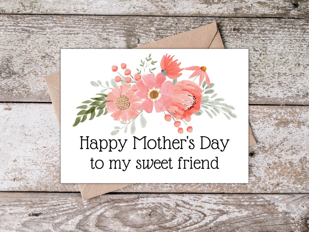 Printable Mother's Day Card for Friend Happy - Etsy