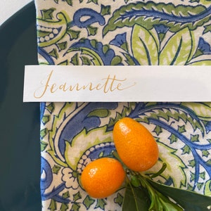 Place Cards in Calligraphy - Classic Ink and Nib