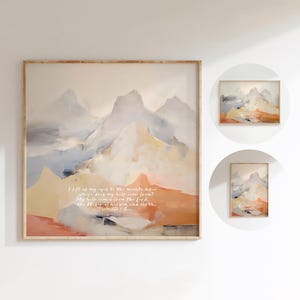 Digitaler DOWNLOAD Psalm 121, Berge, Schöpfer des Himmels und der Erde, Landschaft, Jesus, Glaubenskunst, christliches Geschenk, Brot