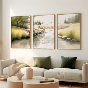Digitaler DOWNLOAD Wie die Hirsch-Hosen, Psalm 42: 1, Wasser, meine Seele sehnt sich, Gott, Ruhe, Jesus-Druck-Wand-Kunst, christliche Kunst Geschenkanstrich