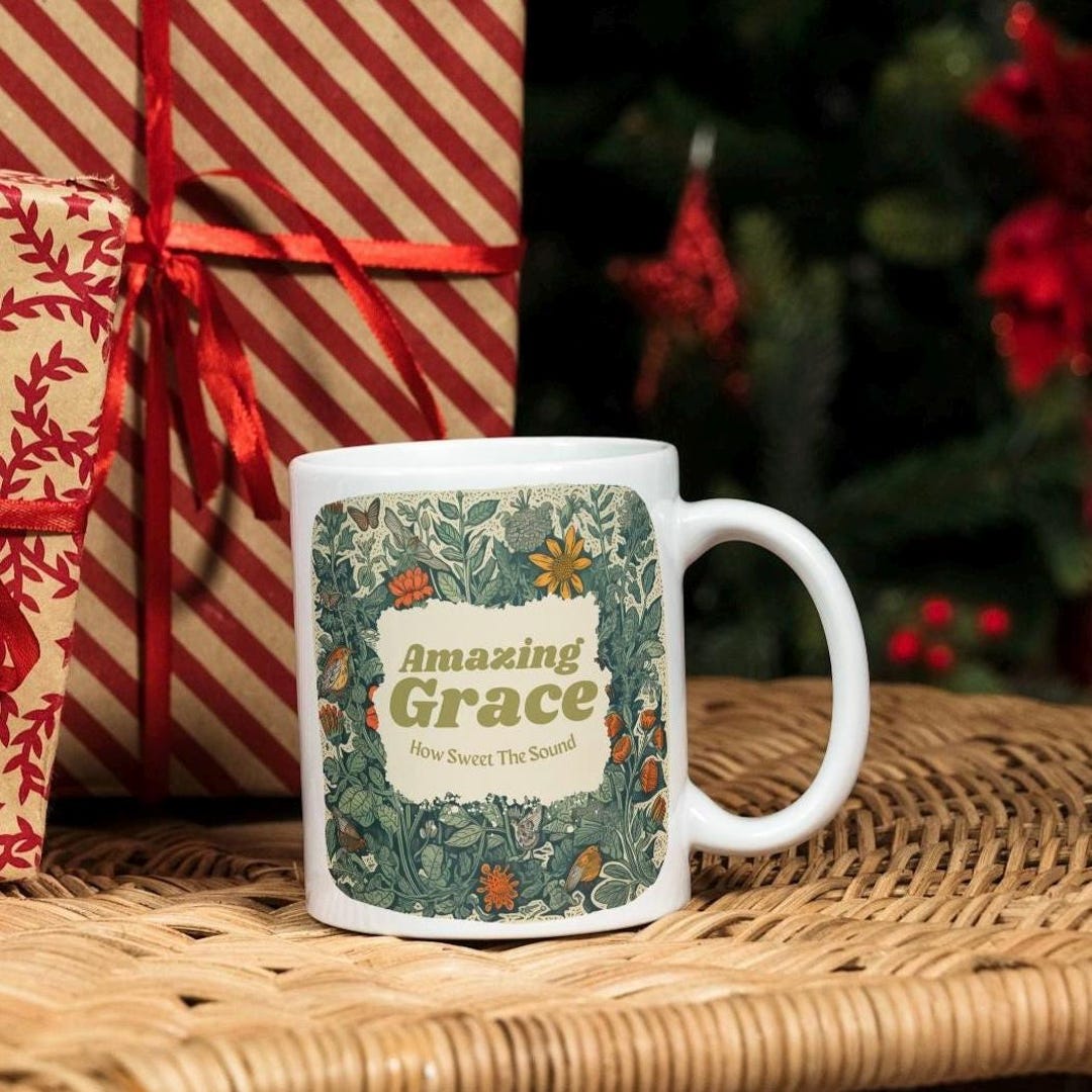 Amazing Grace White 11oz / 325 Ml Ceramic Mug. Golden Hymns. Good for  Gifts. Christian Christmas Birthday Gift, Art, Print, Painting, Jesus - Etsy