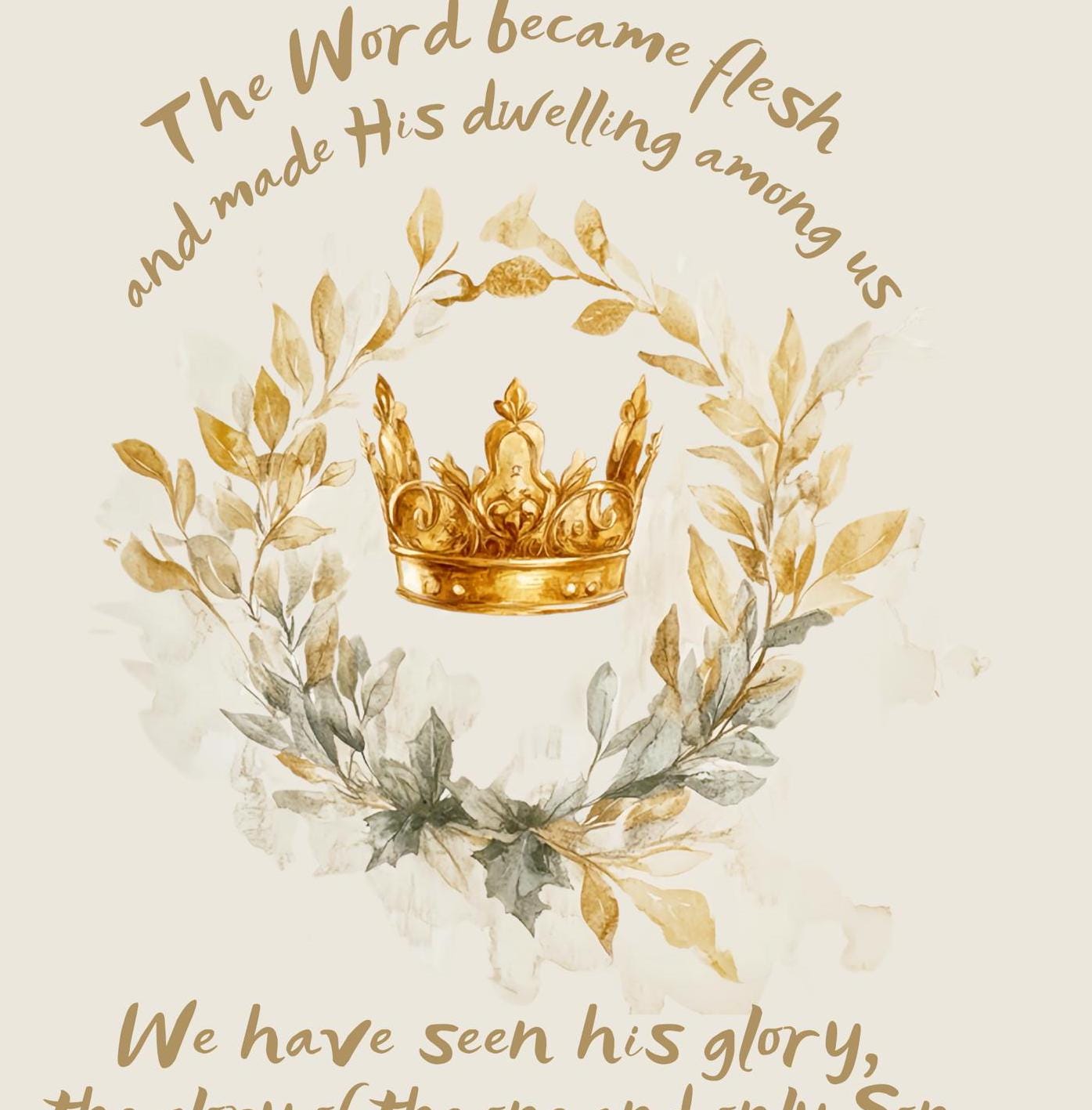 Digital DOWNLOAD the Word Became Flesh John 1v14 Full of Grace and ...