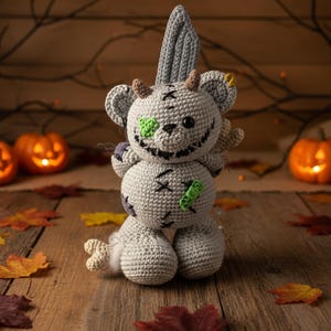 Halloween Teddy Bear Crochet Pattern: Amigurumi PDF Tutorial