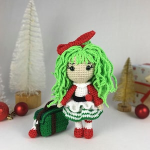 Crochet Christmas Doll Pattern: Amigurumi Doll PDF Tutorial