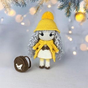 Crochet Doll Summer, Amigurumi doll PDF tutorial, DIY doll crochet PDF pattern in English, Cute crochet doll