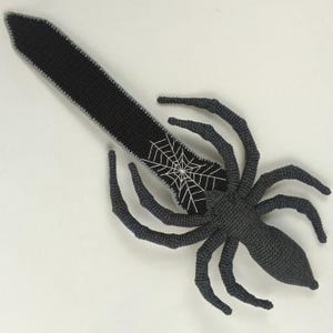 Spider Sword Crochet Pattern – Halloween Amigurumi Plush Toy, Creepy Sword with Legs PDF Tutorial