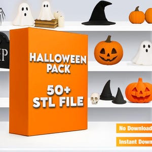 Halloween STL Bundle – 50+   3D Printable Files – Haunted Decor, Ghosts, Pumpkins & More