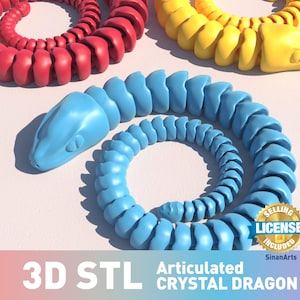 Articulated Python Snake STL File: 3D Print Flexi Wiggle Pet