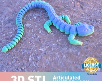 Articulated Wave Dragon STL File: 3D Printable Flexi Dragon