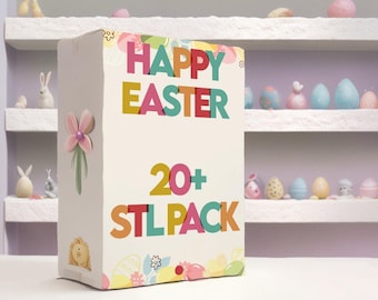 Easter 3D STL File Bundle: Bunnies, Eggs, Baskets (20+ Models) (Digital Download)