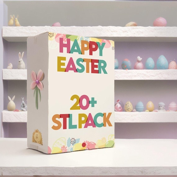 Easter 3D STL File Bundle: Bunnies, Eggs, Baskets (20+ Models) (Digital Download)