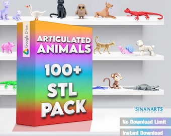 100+ Articulated Animal STL Pack: 3D Printing Models (Digital Download)