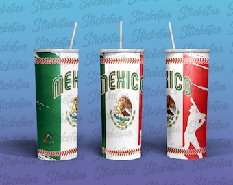 PNG & PDF File Download / 20oz skinny tumbler / sublimation tumbler / pelota de mexico / Equipo Pelota Clasico de mexico
