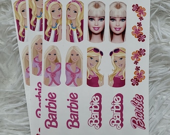 Barbie Nail Waterdecal clear / Waterslide / Nail Art / Pink Nail Art / Arte para Uñas / Waterdecals / limited time