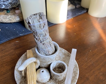 SMUDGE, Palo & Incense CLEANSING STATION Set