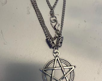 Debbies  Pentagram & Peridot Pendent