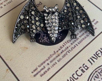 Oh Bats. Rhinestone BAT BROOCH