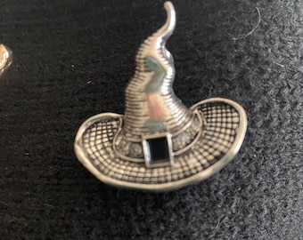 BACK IN STOCK:  Witches Hat Brooch Silver or Brass
