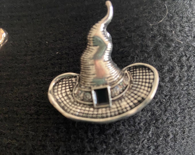 BACK IN STOCK:  Witches Hat Brooch Silver or Brass