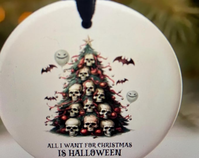SKULL CHRISTMAS Tree ORNAMENTS